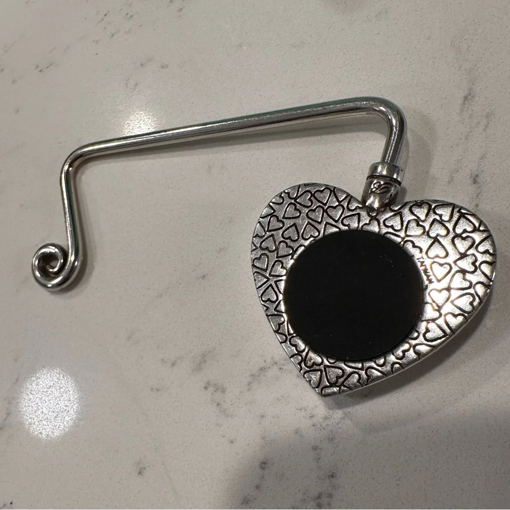 Brighton Handbag Hook, Rhinestone Heart Purse Hook - Picture 2 of 5